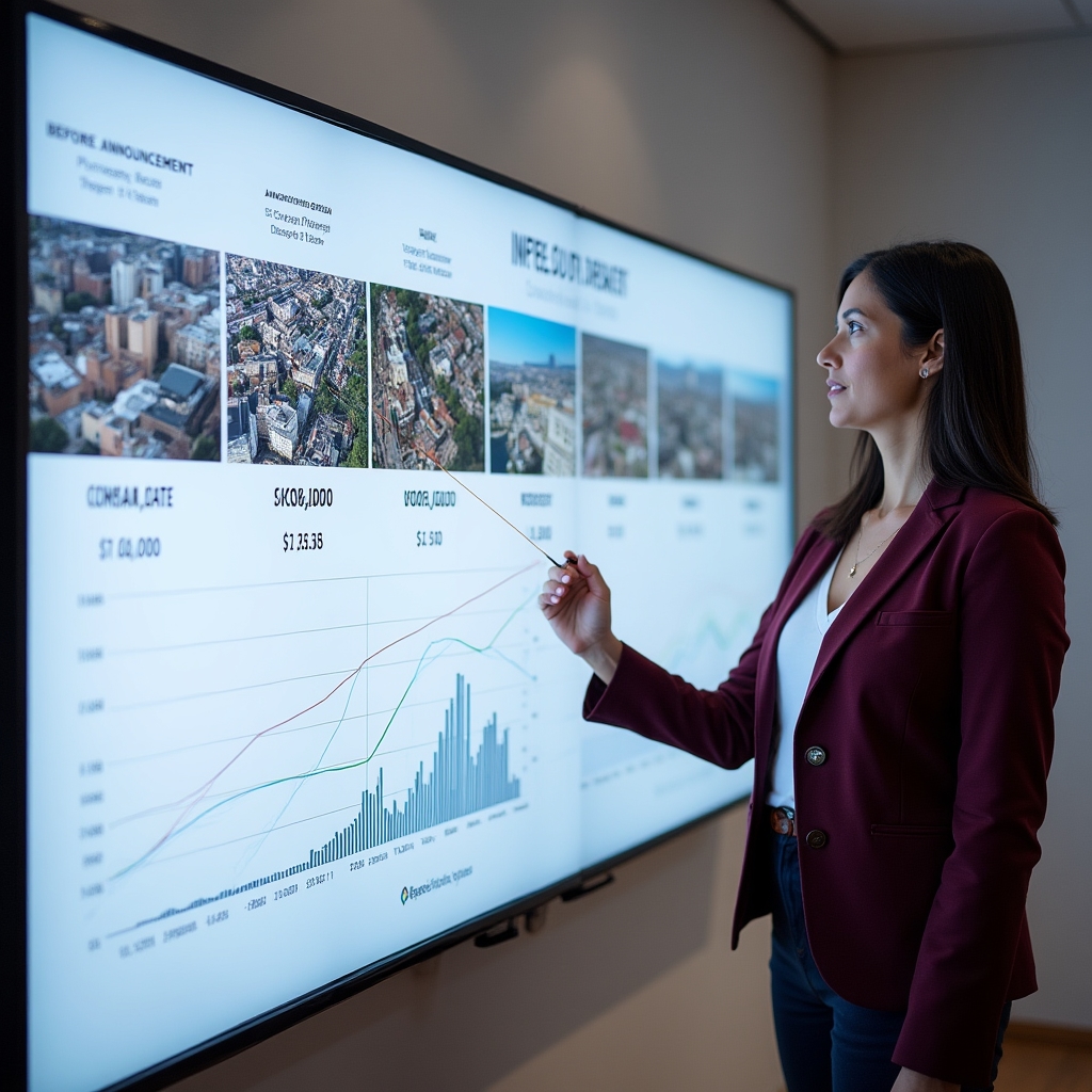 Urban development timing patterns
